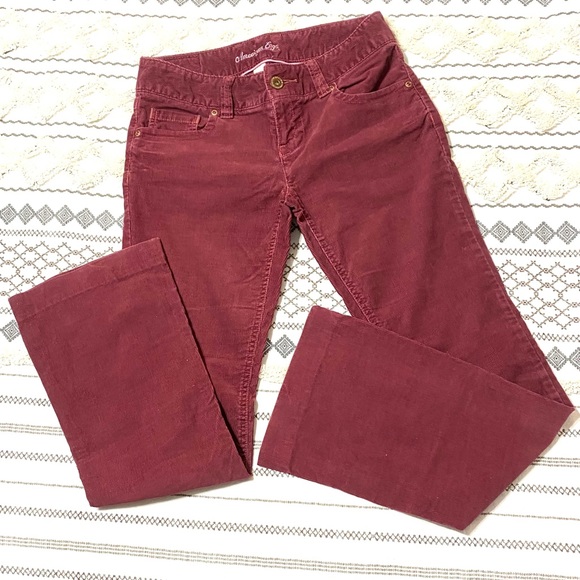 American Eagle Outfitters Denim - Burgundy corduroy jeans, American Eagle Outfitters. Size 4